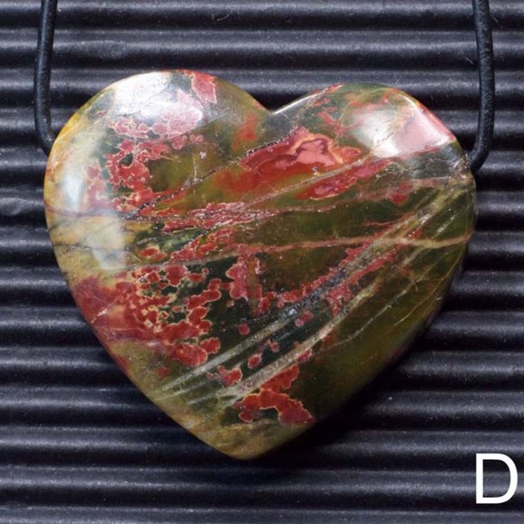 Red Creek Jasper Heart Pendants - Picture 4 of 5